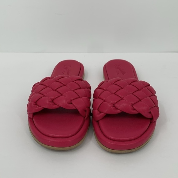 Seychelles Bellisima Puffy woven slide sandals pink flat shoe braid Italy mule 7 - Picture 2 of 6